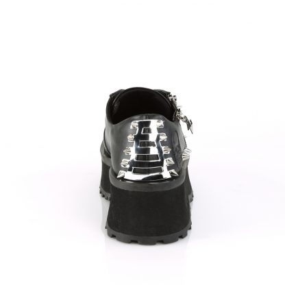 Demonia GRAVEDIGGER-04 2 3/4" Platform Lace-Up Shoe with Metal Toe Cap