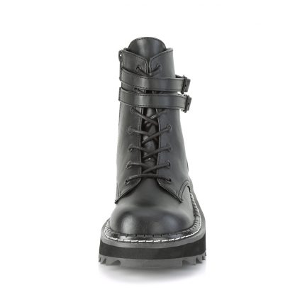 Demonia LILITH-152 1 1/4" PF Lace-Up Ankle Boot Side Zip