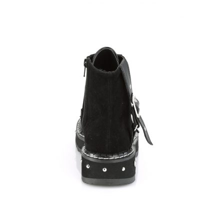 Demonia LILITH-278 1 1/4" PF Lace-Up Ankle Boot Side Zip