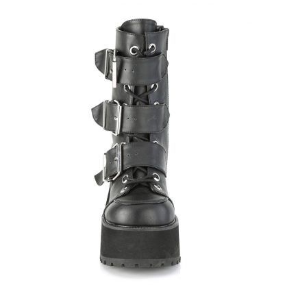Demonia RANGER-308 3 3/4" Heel 2 1/4" PF Lace-Up Ankle Boot Side Zip