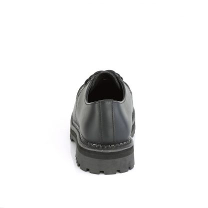 Demonia RIOT-03 3 Eyelet Unisex Steel Toe Classic Shoe Rubber Sole