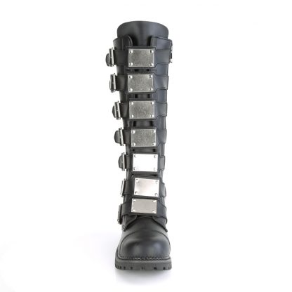 Demonia RIOT-21MP Unisex Steel Toe Knee Boot Rubber Sole
