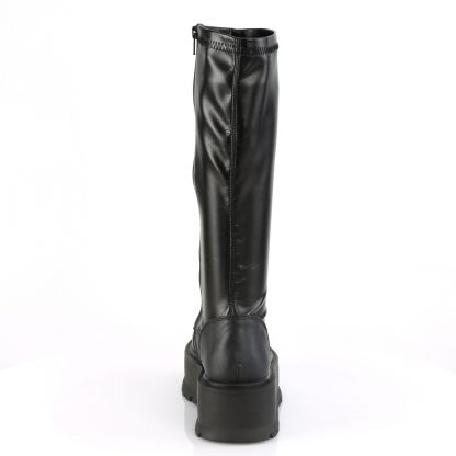Demonia SLACKER-200 2" PF STR Knee High Boot 1/2 Side Zip