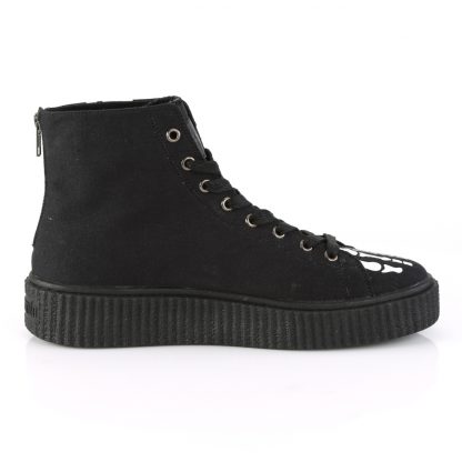 Demonia SNEEKER-252 1 1/2"PF Round Toe Lace-Up Front High Top Creeper Sneaker
