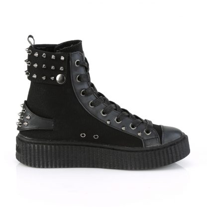 Demonia SNEEKER-266 1 1/2" PF Round Toe Lace-Up Front High Top Creeper Sneaker