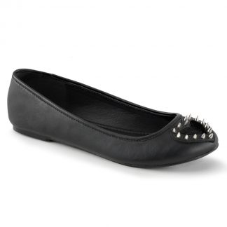 Demonia STAR-24 Round Toe Flat with Fury Heart Cutout & Spikes Detail