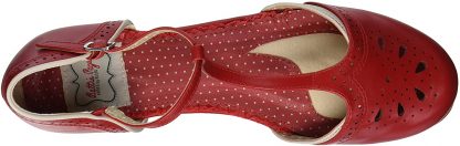 BP100-NANCY 1" T-Strap Flat Shoe With Cutout Decor