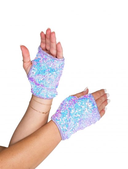 6042 Open Finger Sequin Gloves