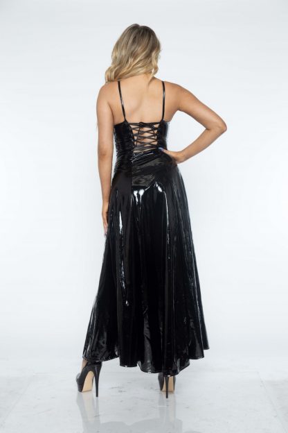 Vinyl Ball Gown with Corset Lace Up Back