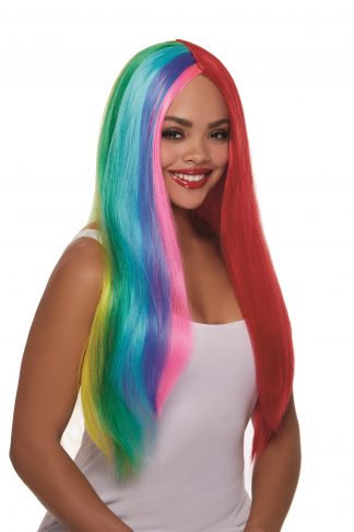12312 Primary Rainbow Wig