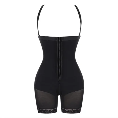 Plus Size Shapewear for Women Tummy Control Body Shaper Zipper Open Bust Bodysuit