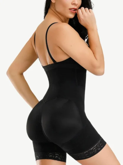 Plus Size Shapewear for Women Tummy Control Body Shaper Zipper Open Bust Bodysuit