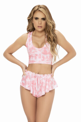 Mapale Two Piece Pajama Set Top and Shorts 7462
