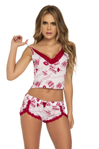 Mapale Two Piece Pajama Set Top and Shorts 7477