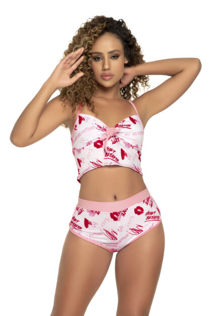 Mapale Two Piece Pajama Set Top and Shorts 7478