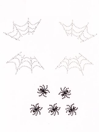 Spider Web Face Jewels Sticker