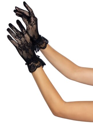 Floral Stretch Lace Wrist Length Gloves